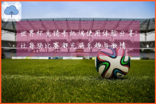 世界杯竞猜手机端使用体验分享：让每场比赛都充满乐趣与激情