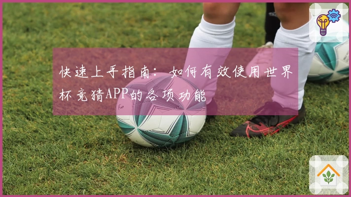快速上手指南：如何有效使用世界杯竞猜APP的各项功能
